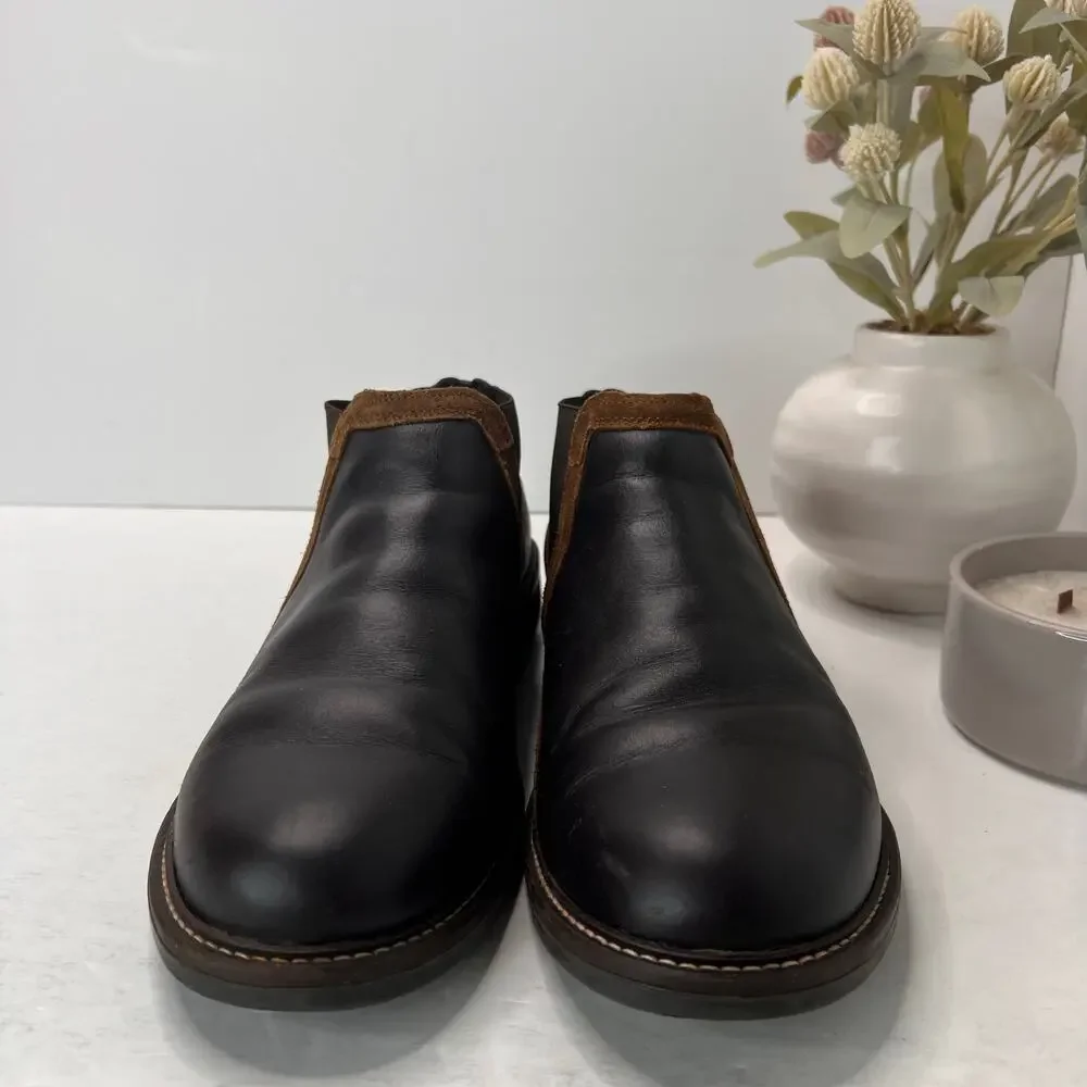 Naot Business Roast Saddle Seal Brown Suede Boot Black/Brown Men's 9/EU 42
